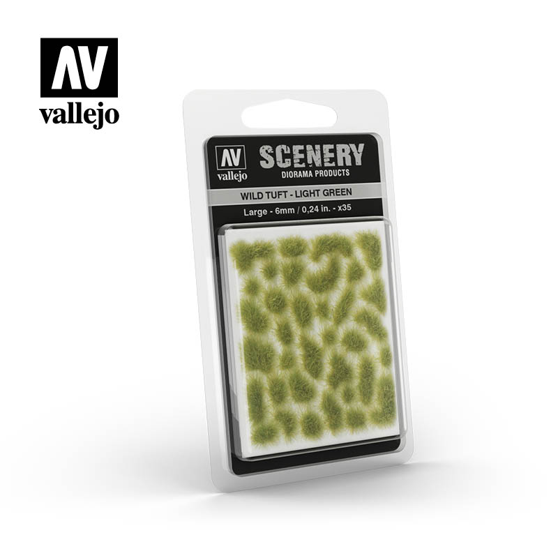 Vallejo Scenery: Wild Tuft - Light Green large 6mm 