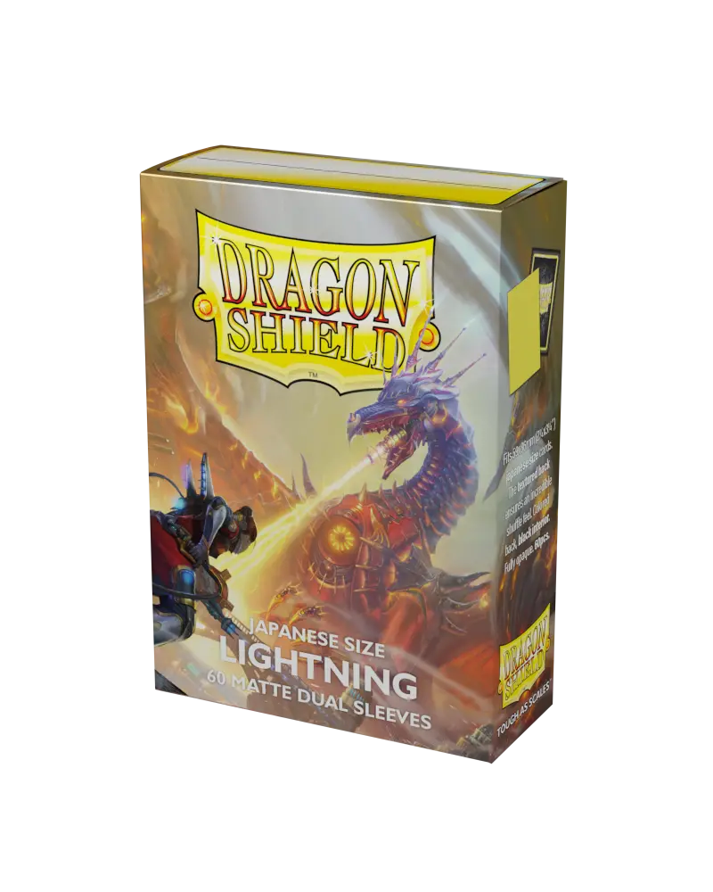  Dragon Shield Japanese size Dual Matte Sleeves -Lightning (60 Sleeves)  