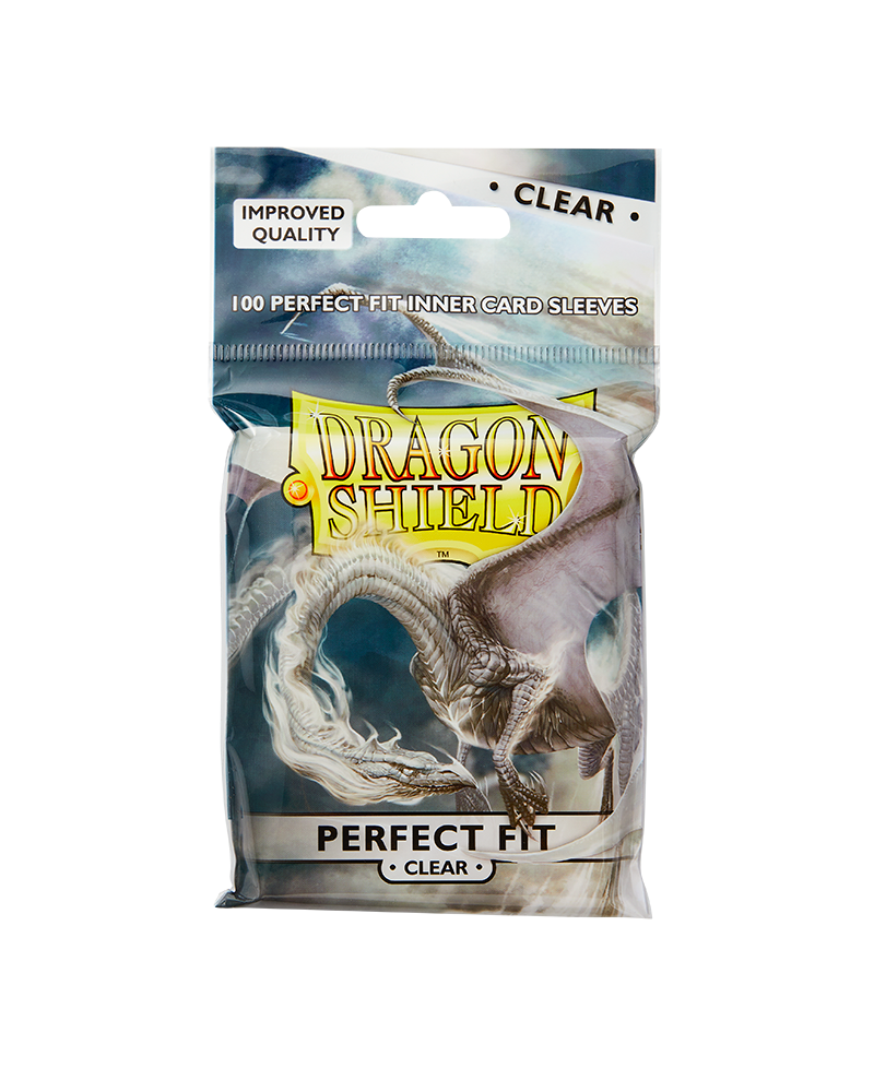  Dragon Shield Japanese Size Perfect Fit Inner Sleeves - Clear Qyonshi (100 Sleeves)