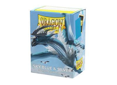 Dragon Shield Standard Matte Dual Sleeves Sky Blue & Silver