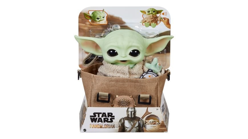 Mattel - Disney Star Wars Mandalorian The Child Baby Yoda Funktionsplüsch & Tasche Geschenkset