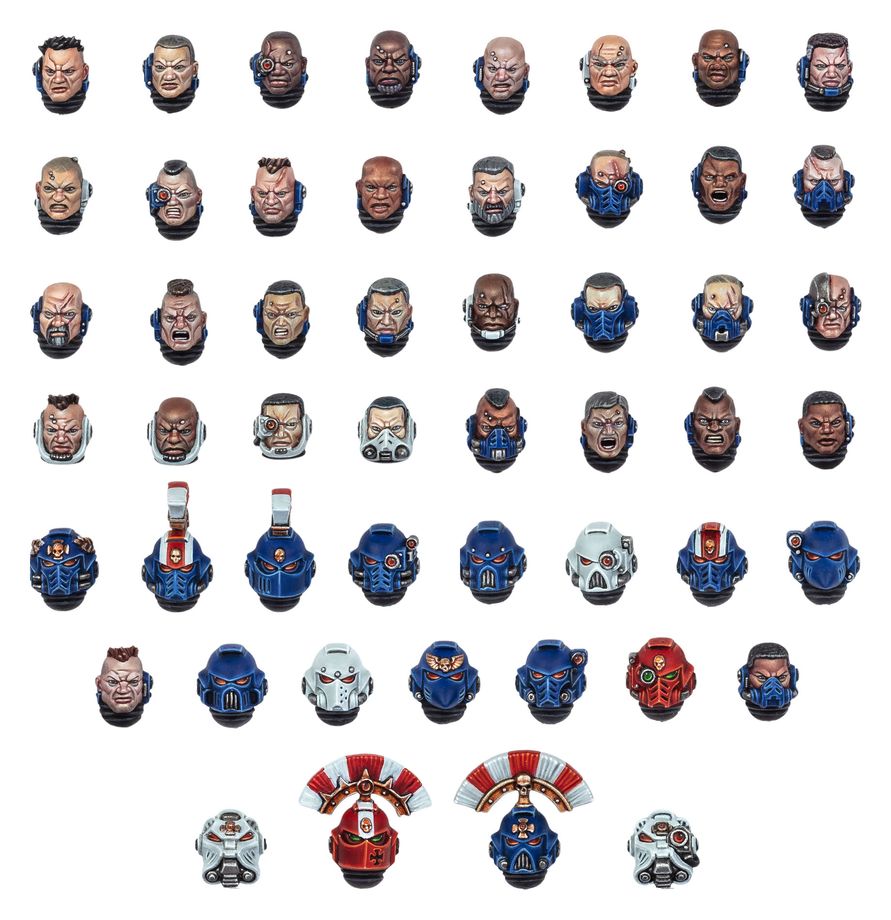 Köpfe für Space Marines