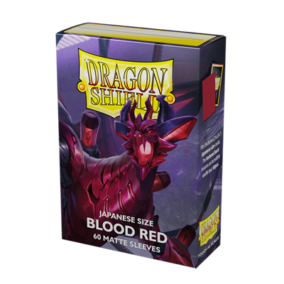  Dragon Shield Small Sleeves - Japanese Matte Blood Red (60 Sleeves) 