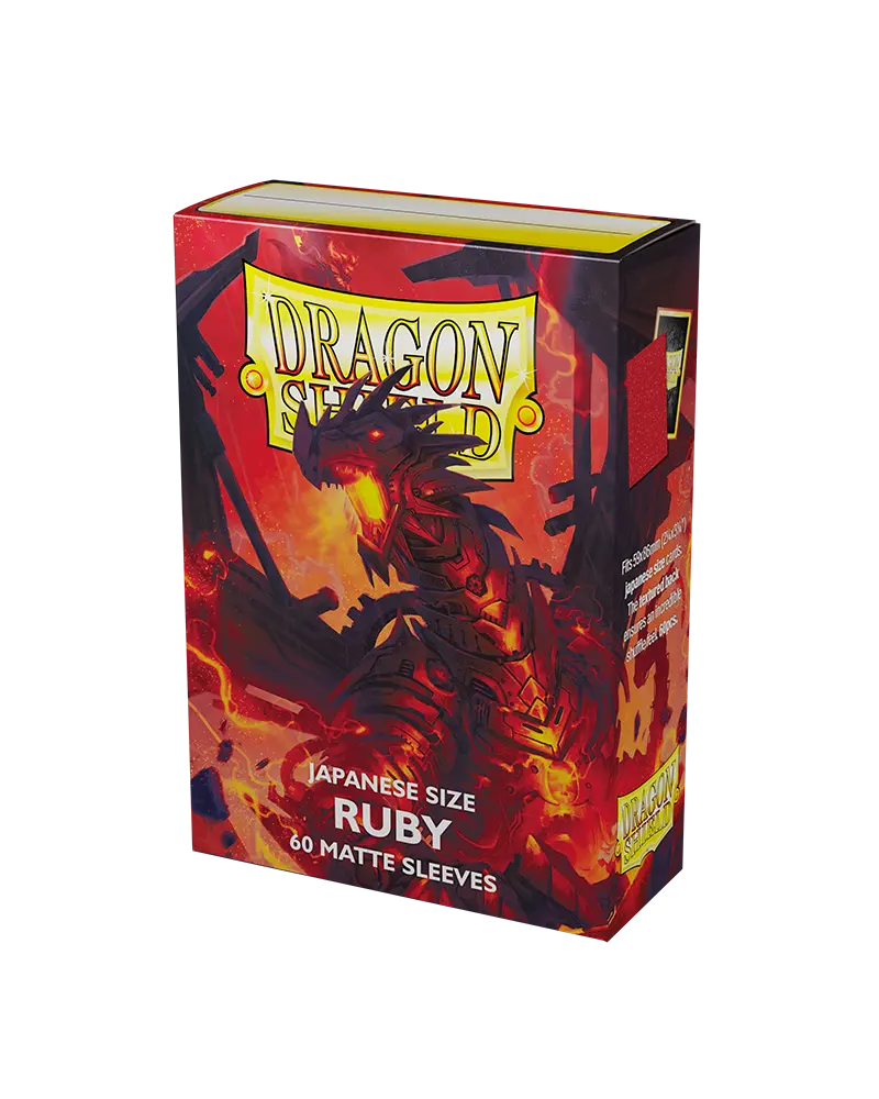  Dragon Shield Japanese size Dual Matte Sleeves - Rubinrot (60 Sleeves) 