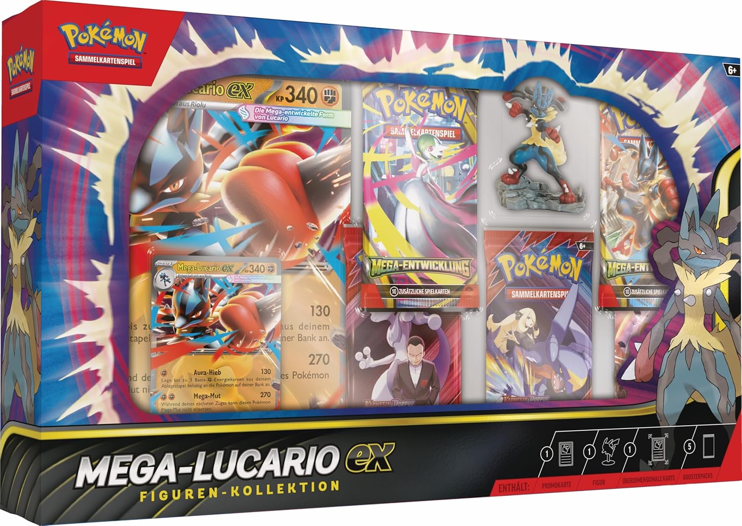 Pokemon Mega-Lucario ex Figuren Kollektion Schillerndes DE