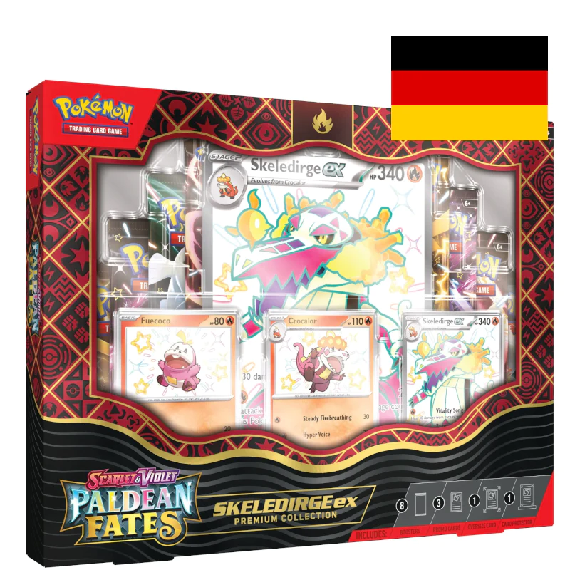 Pokemon Paldeas Schicksale Premium Kollektion Schillerndes Skelokrok EX BOX DE 