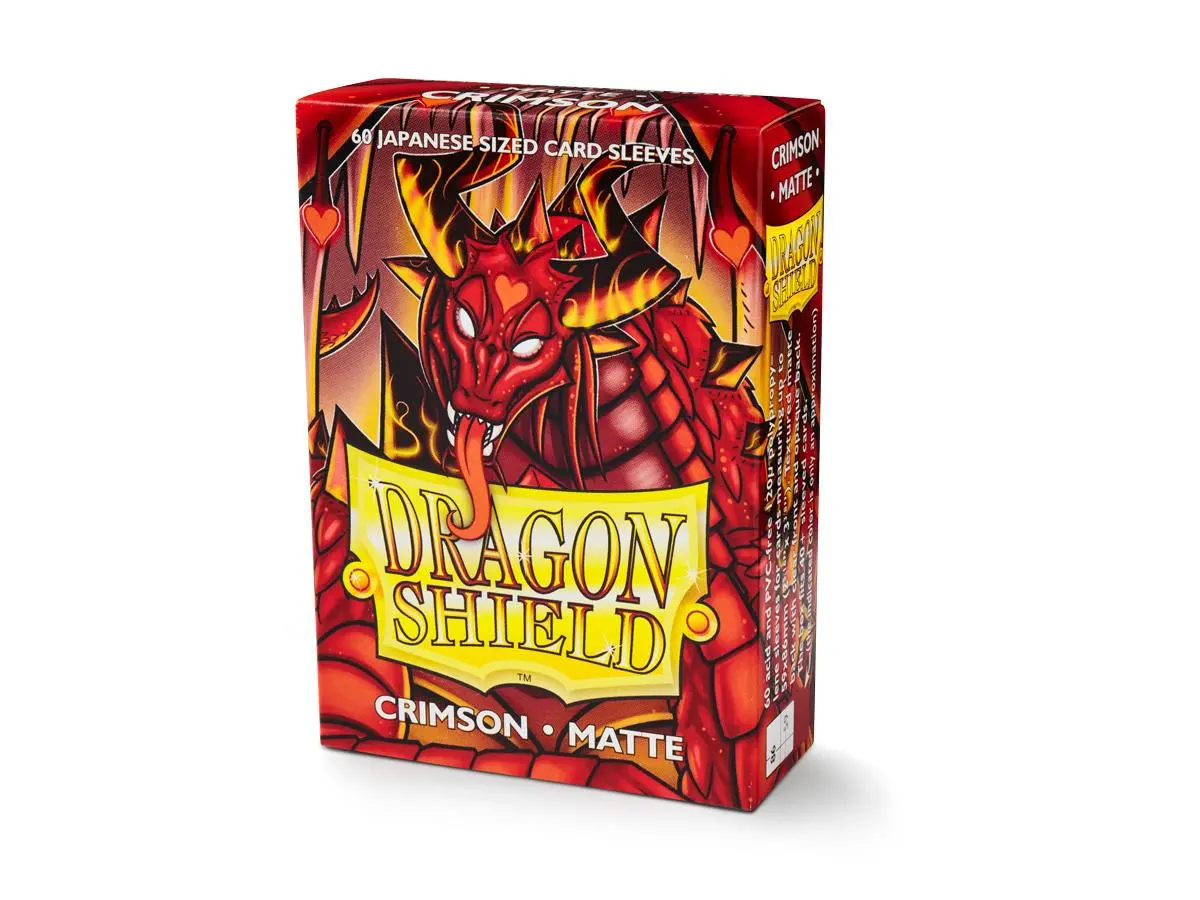  Dragon Shield Japanese size Matte Sleeves -Crimson (60 Sleeves) 